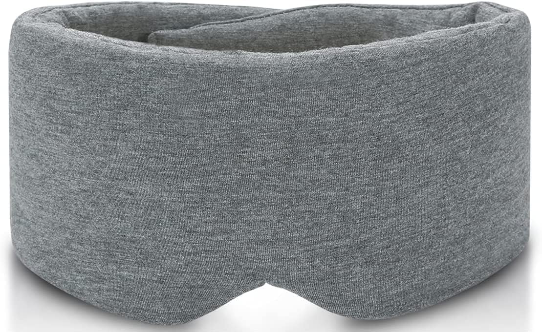 MINGSHIJXSleep Mask for Women Men 100% Handmade Cotton - Eye Mask Sleep with Double Thickened Nose Wing for Fully Light Blocking, Blindfold Sleeping Mask for Home/Flight/Shift Work