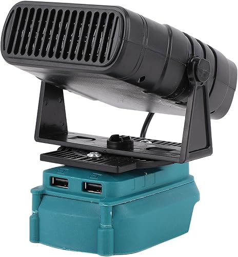 Miniatura 3 de Hyuduo Calentador de espacio de temperatura constante, portátil con puertos USB duales y 2 ajustes de temperatura, funciona con batería de 200 W