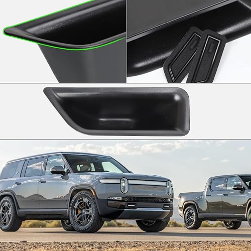 Miniatura 5 de Jaronx Bandeja organizadora lateral de puerta RIVIAN 2022 2023 2024, caja de almacenamiento para puerta delantera para RIVIAN R1SRIVIAN R1T