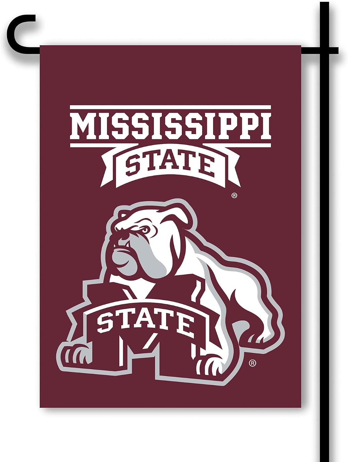 BSI NCAA Mississippi State Bulldogs 2-Sided Garden Flag, Team Colors, one Size