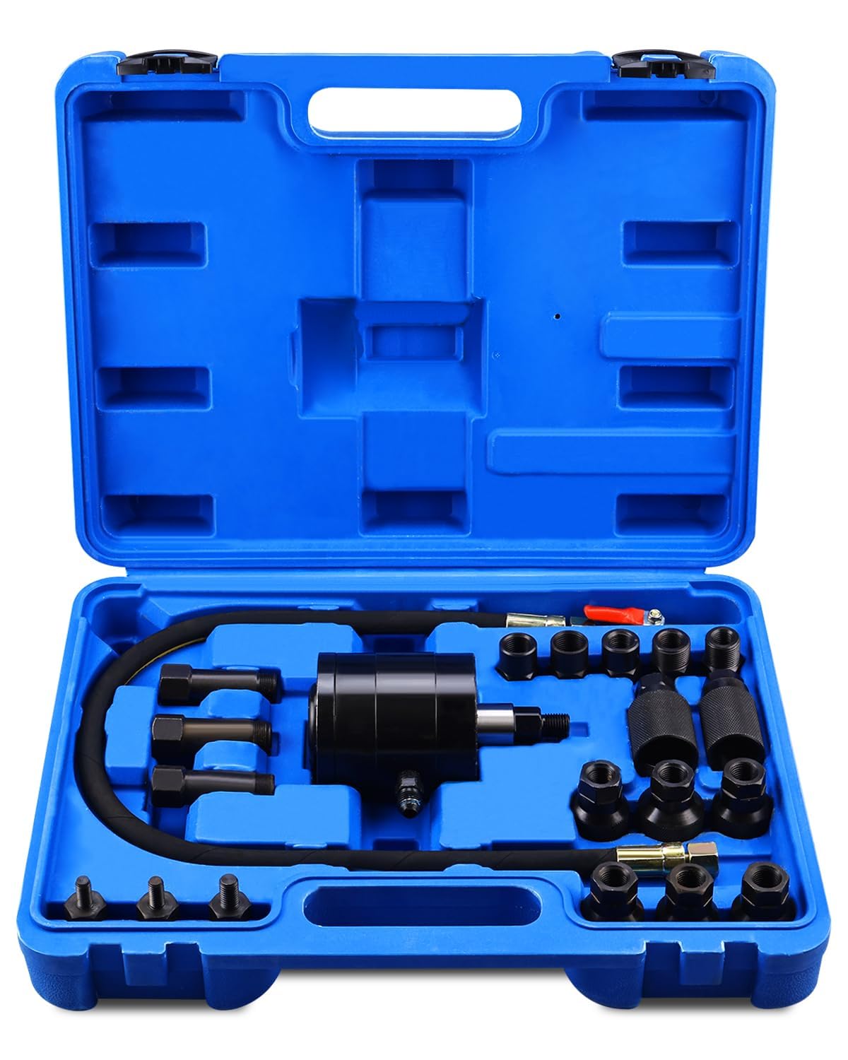 BOOMSTART Extractor de inyectores neumáticos de 21 piezas,Extractor de inyector neumático con adaptador,Herramienta de extractor de inyectores de aire comprimido