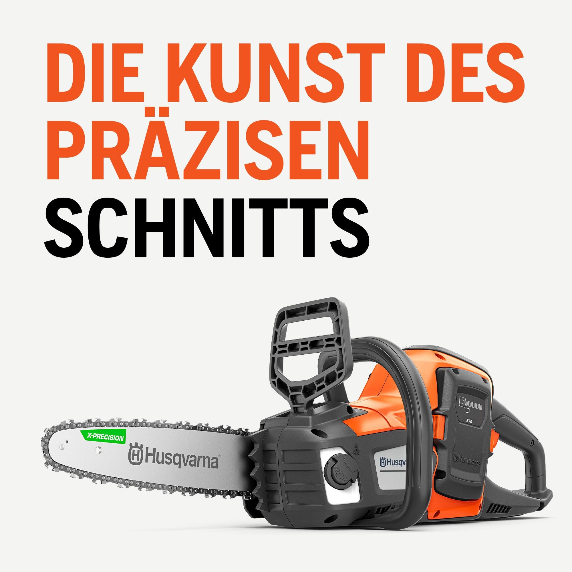 Husqvarna 215i Akku-Kettensäge 12" mit B70 Akku und Ladegerät | Kompaktes, leichtes Design - für allgemeine Gartenarbeiten gemacht