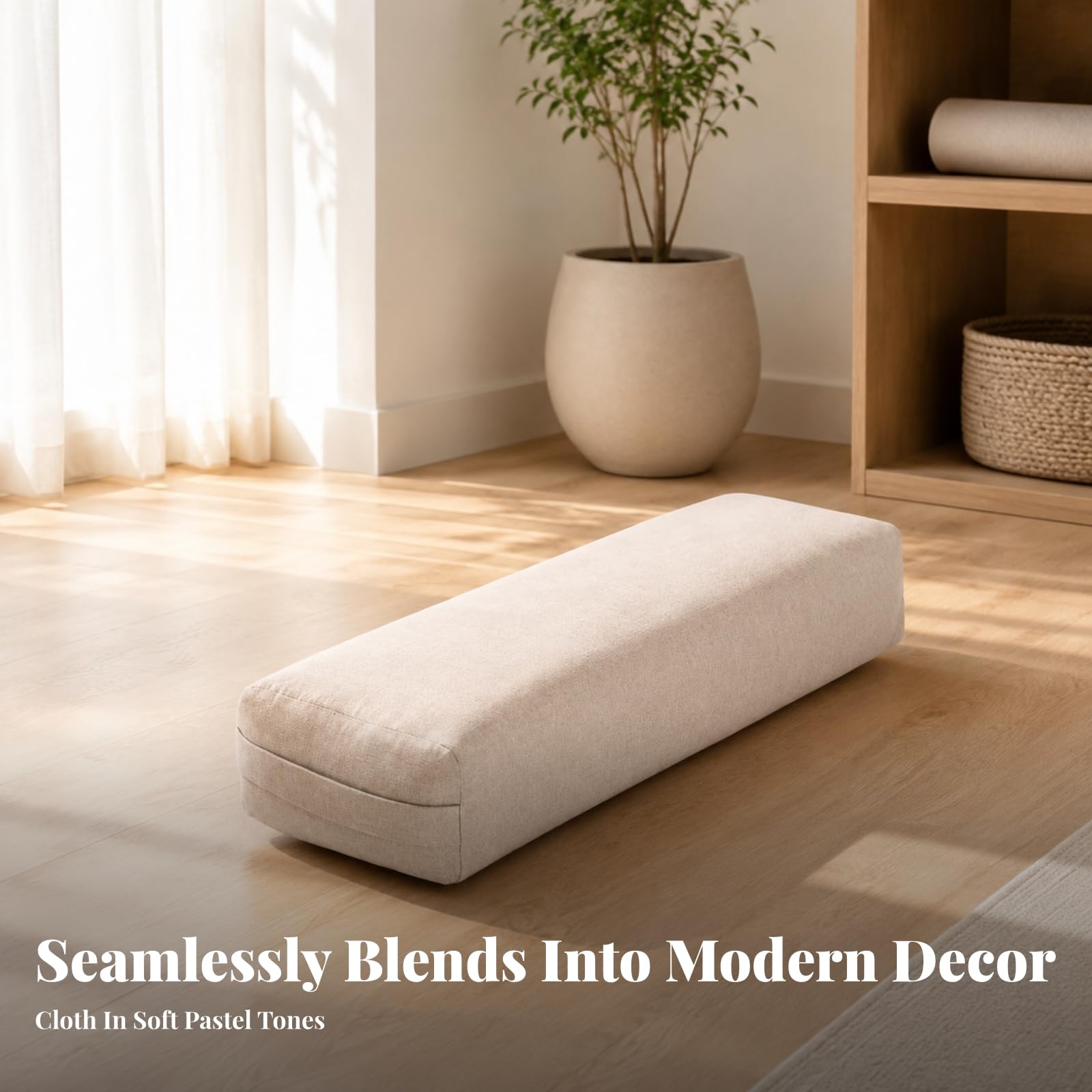 predolo Bolster Estiramiento Cómodo | senfundable, Cojín Rectangular Estiramiento, Restaurativo, para Gimnasio