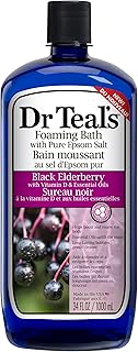 Dr Teal's Foaming Bath with Pure Epsom Salt Black Elderberry with Vitamin D & Essential Oils