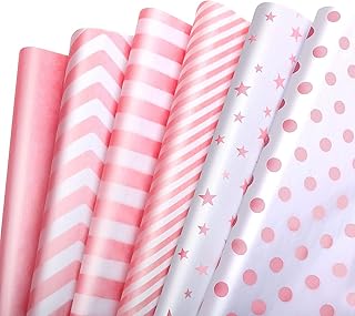 Pink Tissue Paper 120 Sheets Light Pink Tissue Paper Bulk, Tissue Paper for Gift Bags Crafts Flowers Gifts Packaging, Gift Wrapping Paper for Mother’s Day Graduation Birthdays Christmas Wedding