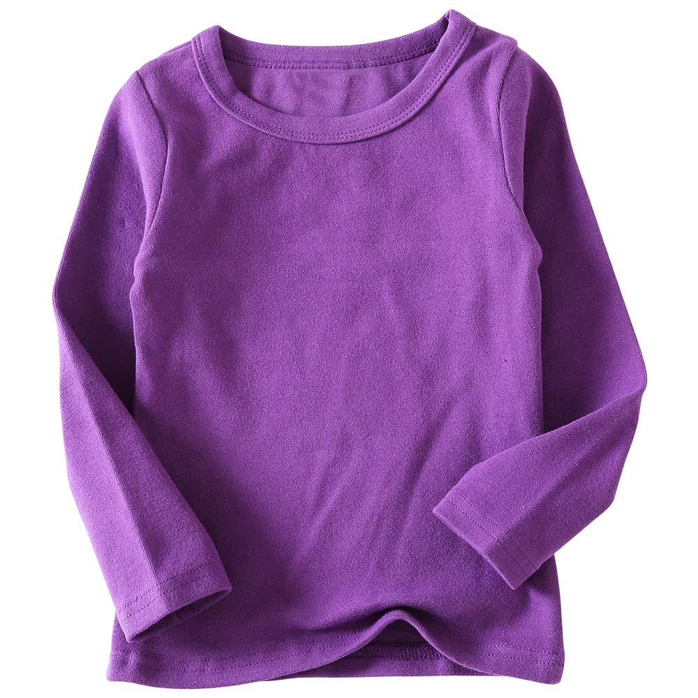 KISBINI Unisex Girls Cotton Long Sleeve T-Shirt Top Tees