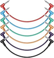 Vista 10 de Donner - Cables de conexión para la guitarra de 3 pulgadas, cables para pedales de efecto de guitarra, negro, paquete de 6