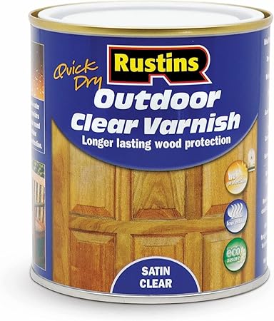 Rustins EAVS500 500ml Outdoor Varnish Satin - Clear Rustins EAVS500 500ml Outdoor Varnish Satin - Clear