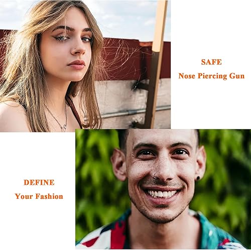 Miniatura 5 de Vessantara Kit de perforación de nariz, 6 piezas desechables de pistola de perforación de nariz con herramientas de perforación de nariz