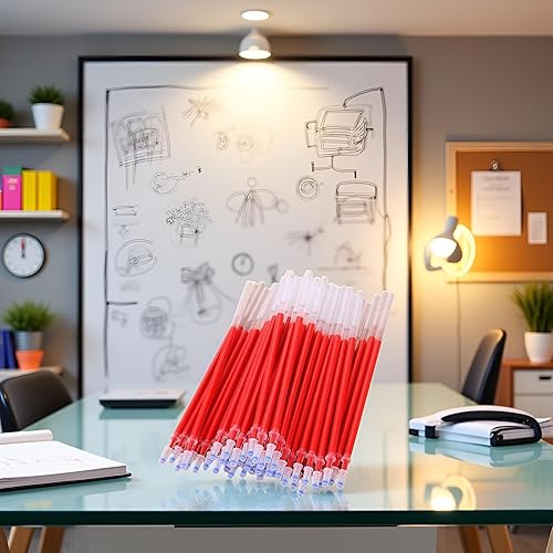 Miniatura 3 de 20 repuestos de bolígrafo de gel rojo resistente al desgaste, tubo de aguja de tinta de plástico súper suave, 0.020 in, recambios de lápiz óptico de