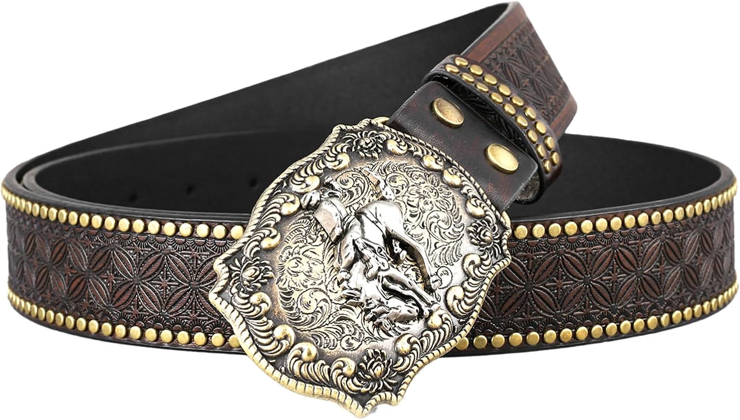 Giubotto Donna Cintura Dona Elegante KBRPEY Cintura Donna, Cintura Regolabile In Pelle Pu, Cintura Con Fibbia A Forma Di Cuore Cintura In Pelle Con Borchie Cowgirl Cowboy Per Donna Per Abiti, Gonne