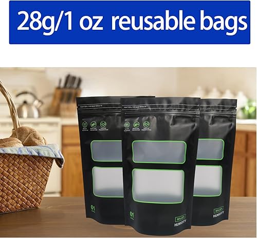 Miniatura 4 de Bolsas de 1 onza, paquete de 20 bolsas de almacenamiento y curado de bloqueo y sellado, bolsas verticales sellables con calor, 5.9 x 9.8 x 3.15