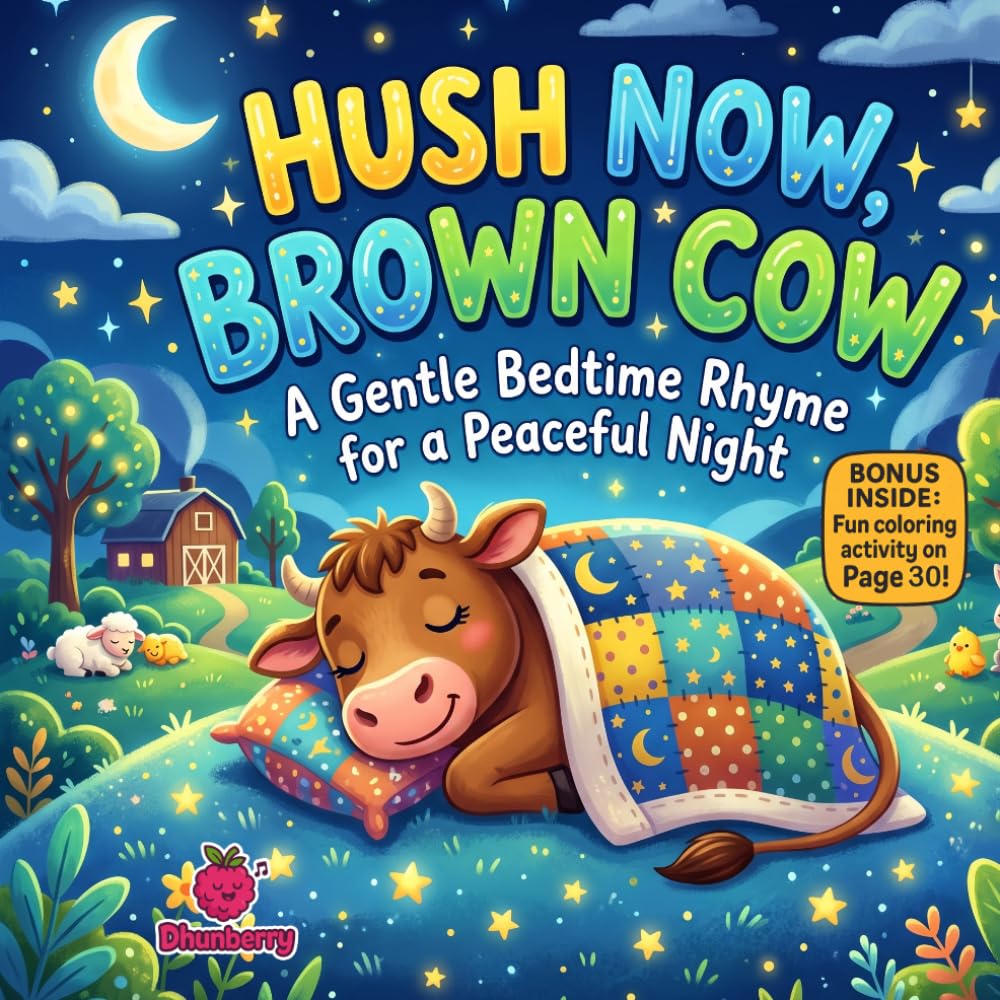 Hush Now, Brown Cow: A Gentle Rhyming Bedtime Story About Relaxation, Sleep, and Cozy Farm Dreams for Toddlers