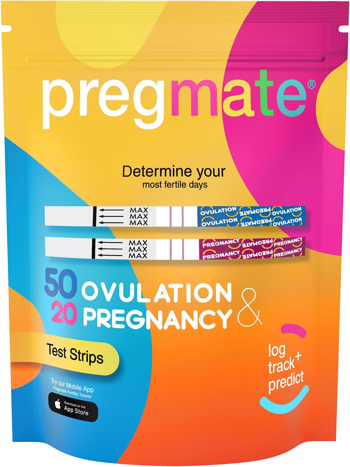 Pregmate 50 Ovulation and 20 Pregnancy Test Strips Predictor Kit