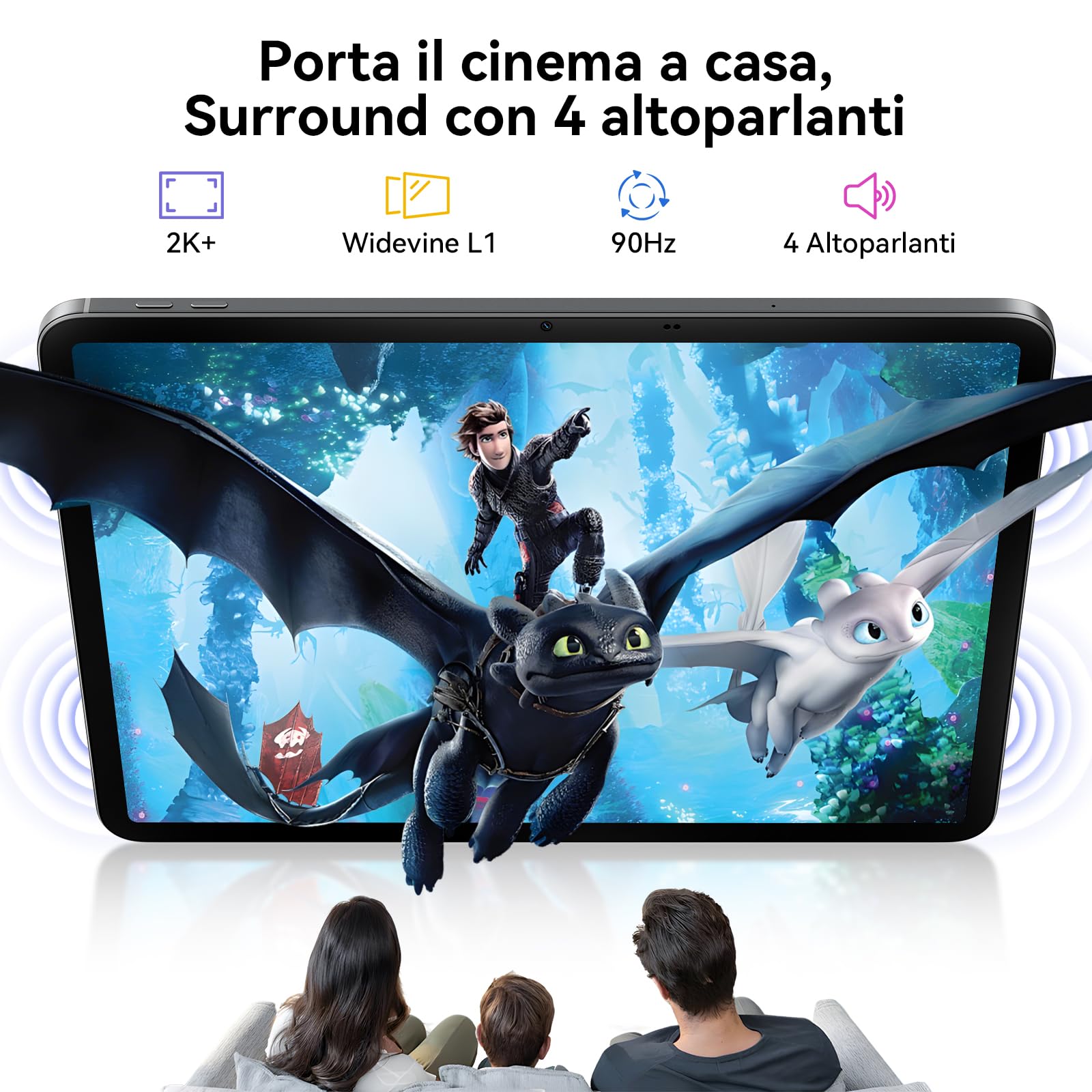 Blackview Link 8 13 Pollici Tablet con Tastiera e Penna,Android 15 Tablets Gemini AI,18GB RAM+256GB ROM,2K+ FHD 2160 * 1600 90Hz MediaTek G100 /PC Mode/8400mAh/Widevine L1/Face ID/16MP+13MP/GPS/OTG
