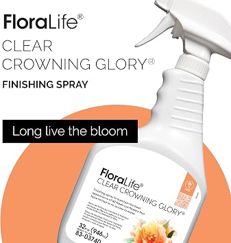 FloraLife Clear Crowning Glory - Liquid Shield Finishing Spray - 32fl oz