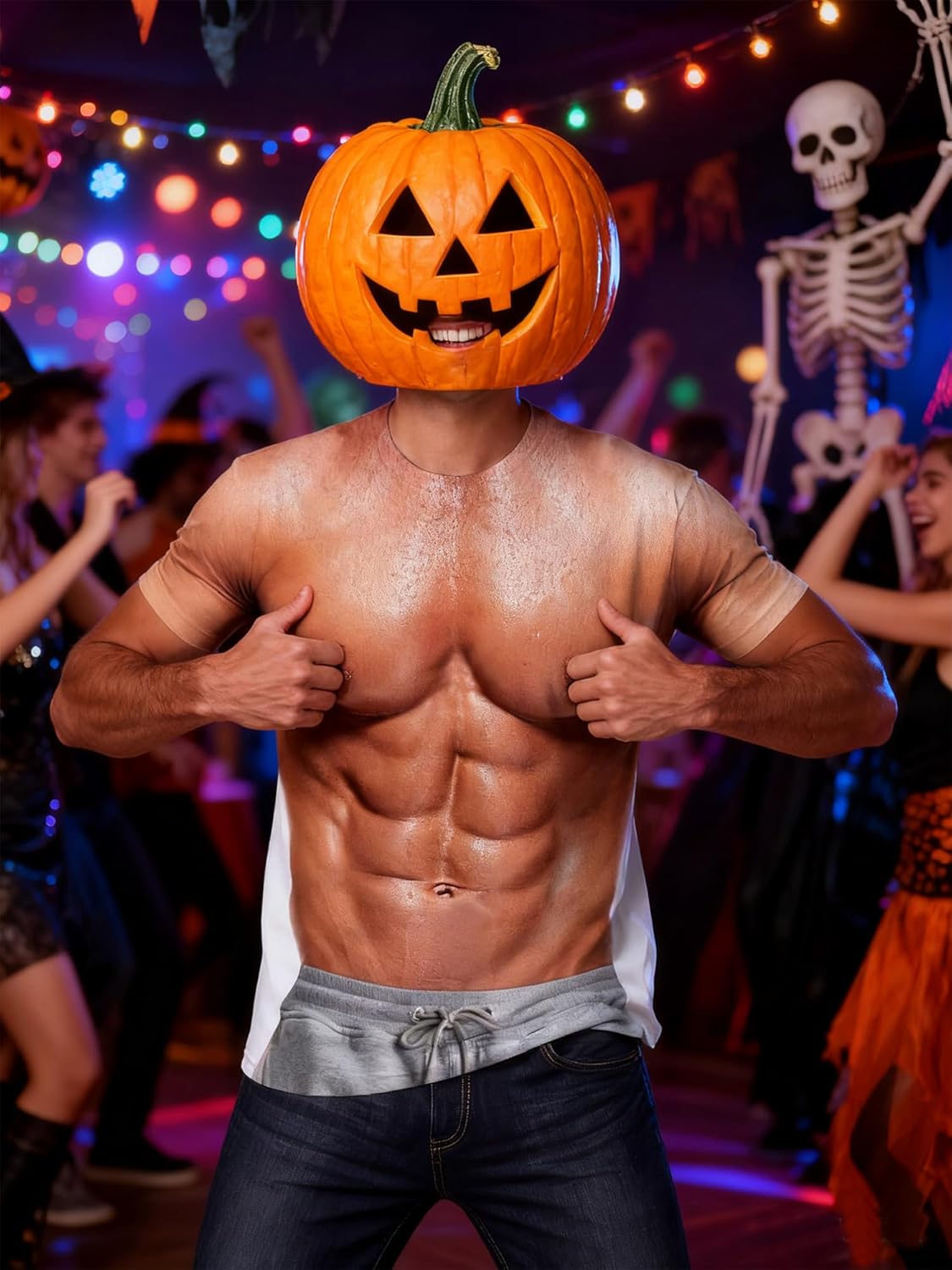 uideazone Mens Short Sleeve T-Shirt Casual 3D Creative Print Crewneck Graphic Tees - Image 2