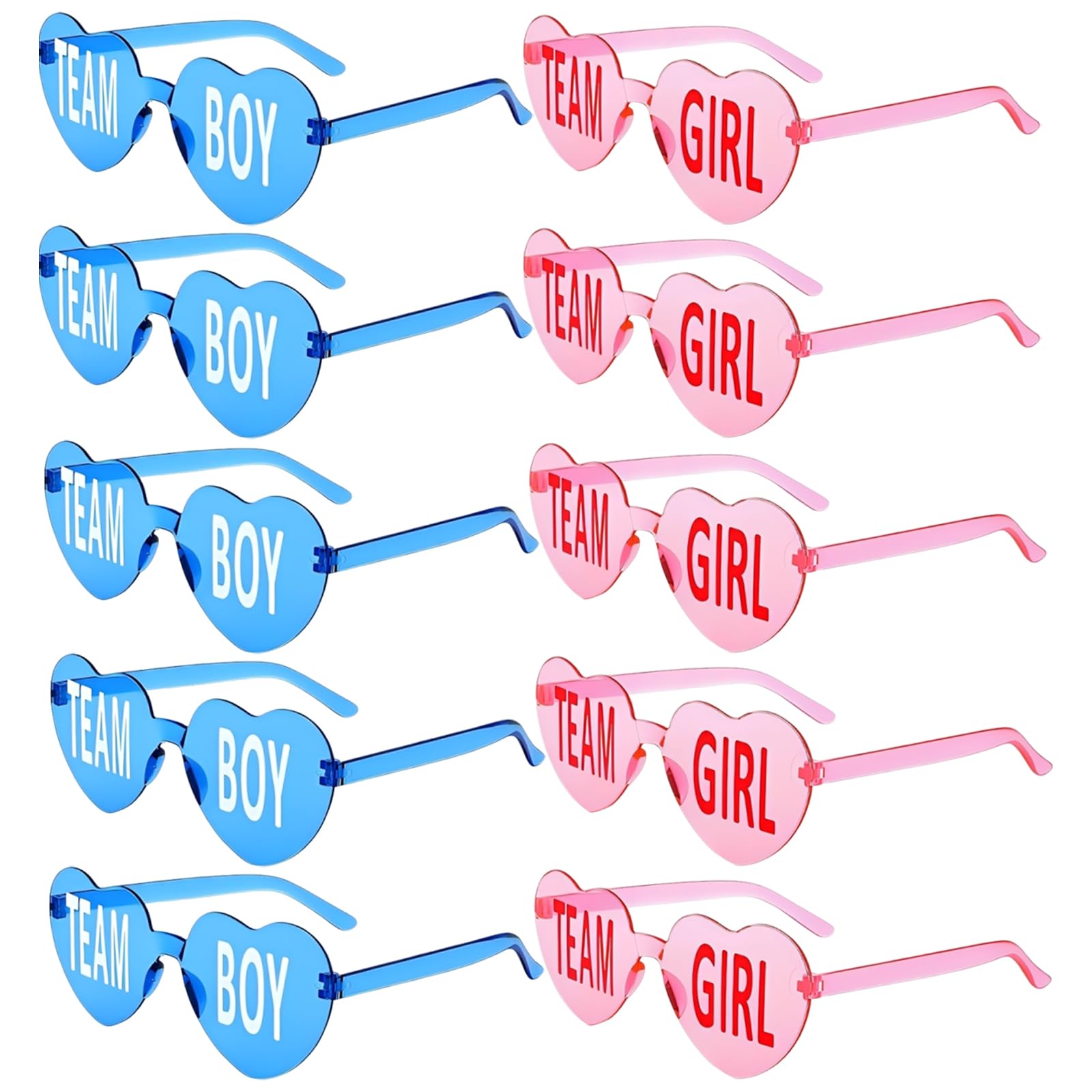 10-Pack Baby Reveal Decorations,Gender Reveal Glasses