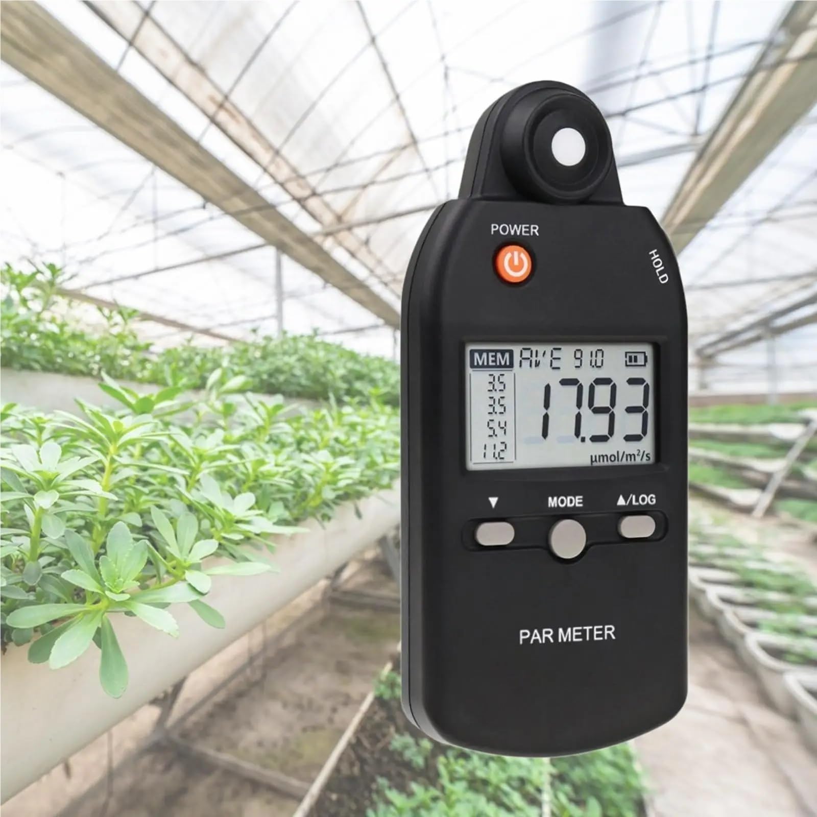Medidor de luz Digital, Lámpara De Mano Digital Lux For Plantas, For El Hogar, Jardín Y La Granja para Plantas de Interior y jardín, fotografía