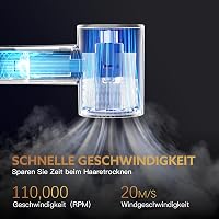 webeauty 5 az 1-ben Hajformázó és Hajszárító Kefe, 110.000 RPM Negatív Ionos Gyorsszárító, Meleglevegős Hajformázó Készlet Autós Légbefúvóva 2
