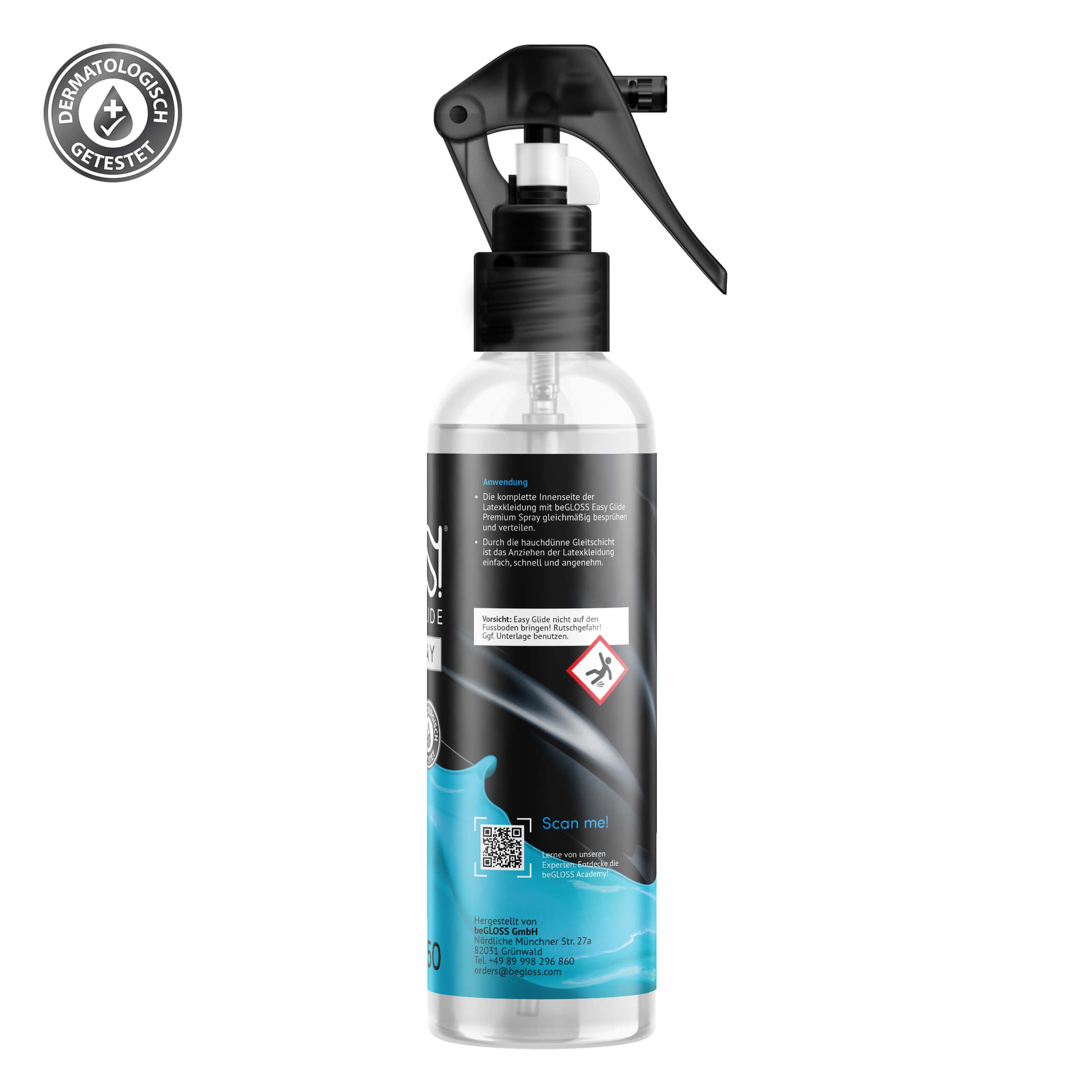 Latex Pflege PREMIUM SET - Latexpolitur Perfect SHINE SPRAY - Special WASH LATEX Waschmittel - WIPE Latexpoliertuch Small - Latexanziehhilfe EASY GLIDE SPRAY + UV & STORAGE PROTECTION Spray