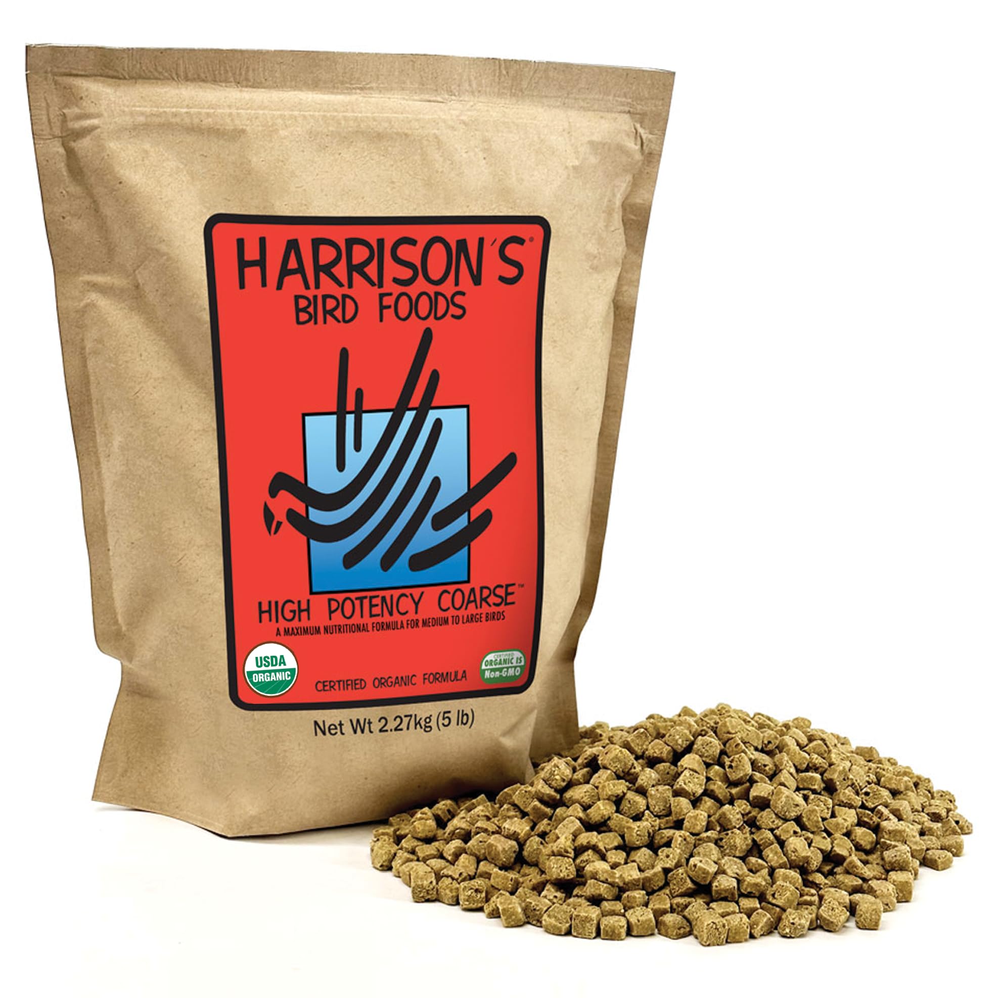 Harrison`S High Potency Coarse 5Lb - Complete Parrot Diet