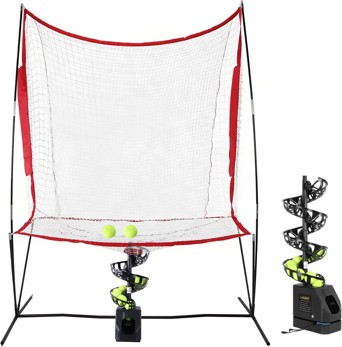 Automatic with 10 Pickleballs Portable Tennis Ball Pitching Machine 5 Adjustable Angles 2 Power Level for All-Levels Ages Beginners Coaches