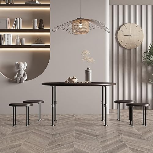 Miniatura 8 de MUZIK Juego de 4 patas de mesa de tubo industrial, patas de base de hierro para mesas auxiliares y mesas auxiliares, escritorios, mesitas de noche,