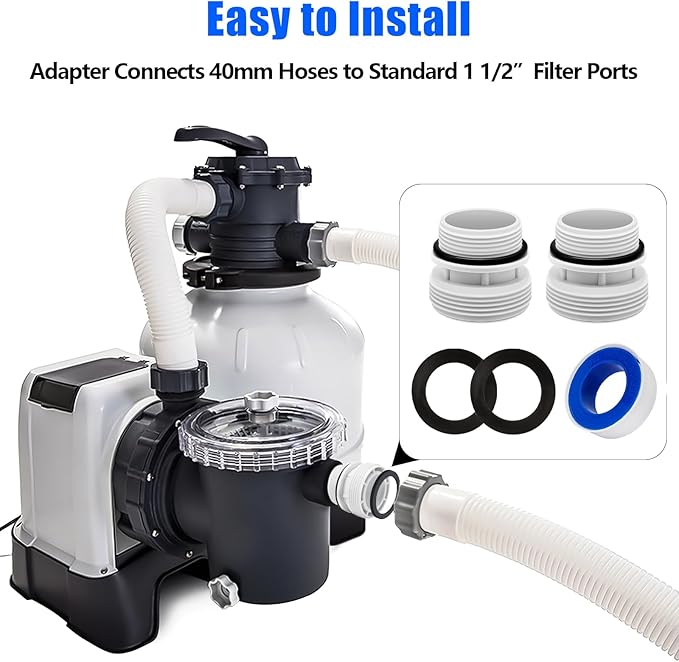 4 Pack Adaptadores Conexión Manguera 40mm a 1.5 Pulg miniatura 6