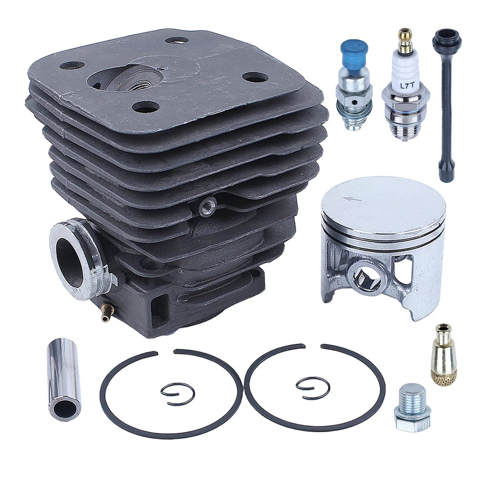 56mm Cylinder Piston Kit for 395 395XP Chainsaw Replace 503993971 w Line Filter Decompression Plug