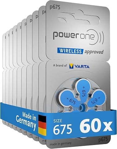 Powerone size 675 Hearing Aid Battery No Mercury made in...
