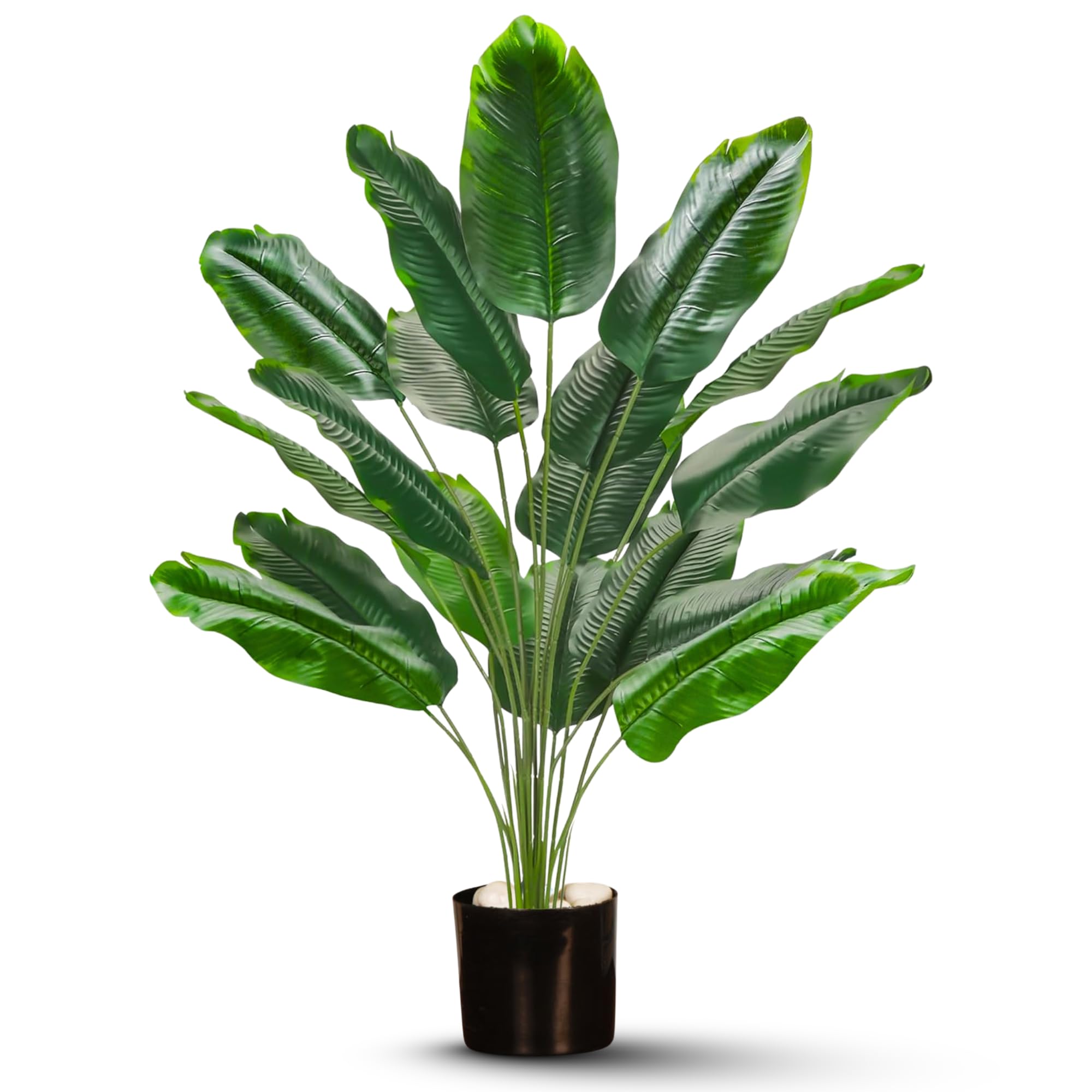 ARICK DECOR Artificial Monstera Tree Plants Areca Palm Tree Decorative Tropical Plant with 18 Trunks Artificial Leaves Indoor Home Office Garden Home (Without Pot) (Green-AAA)-image-44