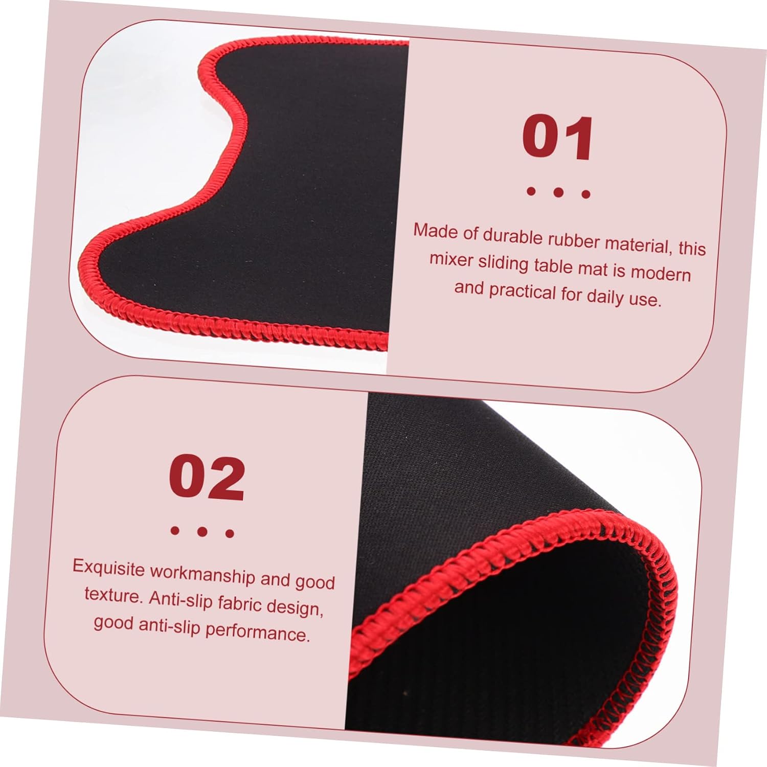 Cabilock 2pcs Practical Non- Mixer Slider Mat for Kitchen Appliances Stitching Fits Mixers for Home Use and Housewarming