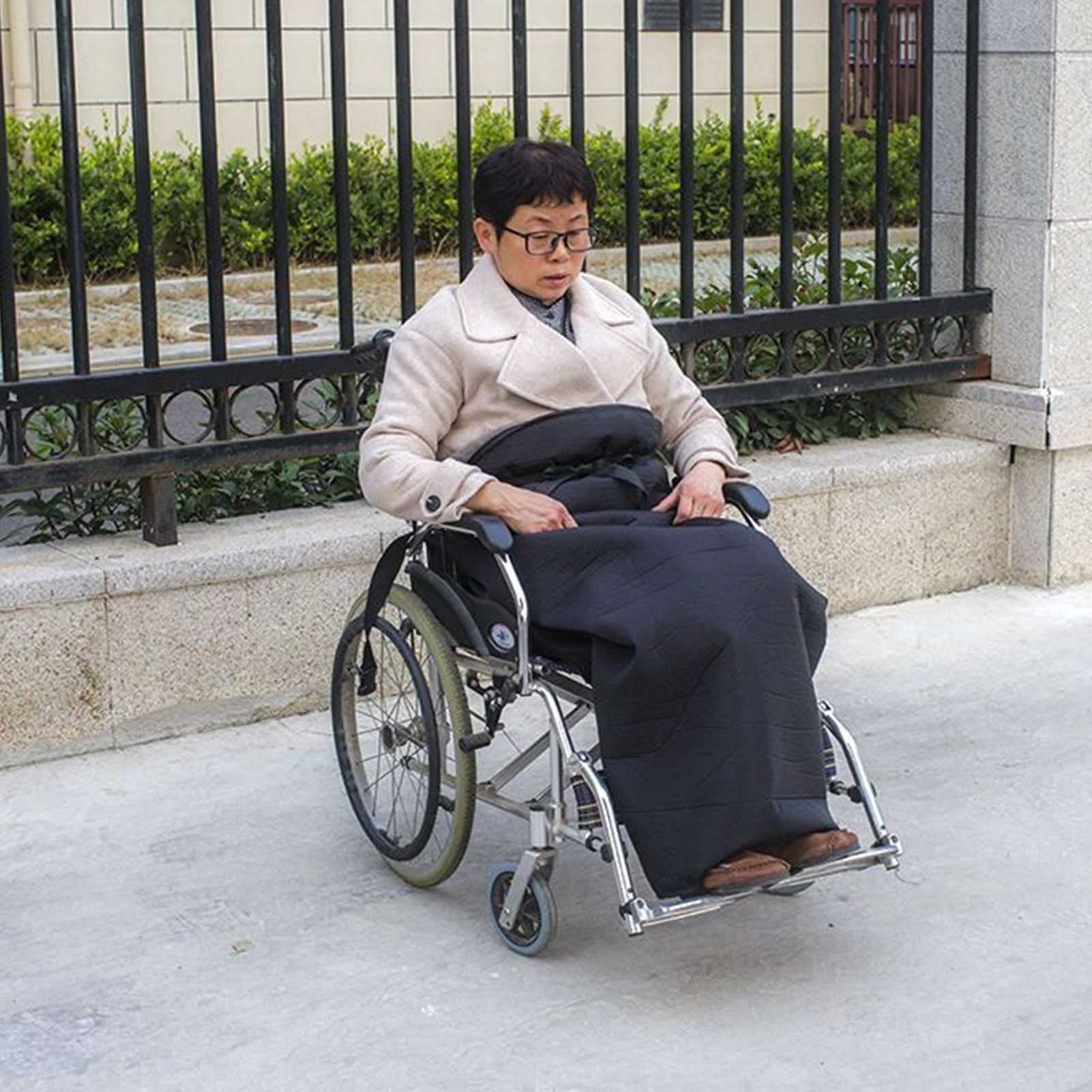 Manta térmica para Silla de Ruedas, Resistente al Viento, para la Parte Inferior del Cuerpo, de Invierno, con Escudo térmico Grueso, Accesorios para sillas de Ruedas.