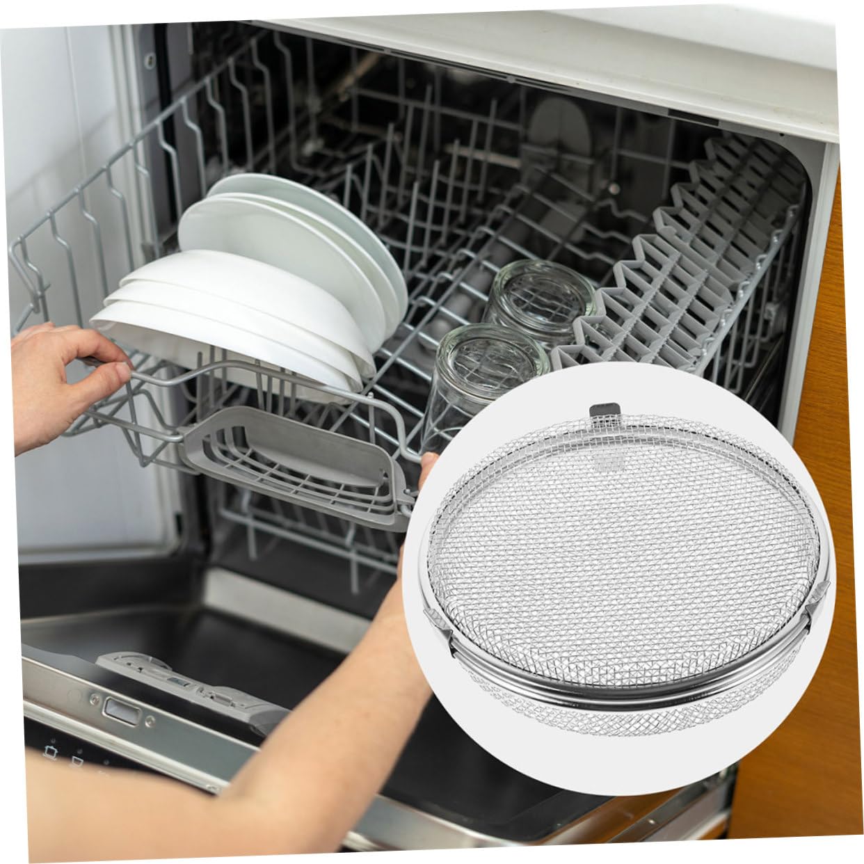 TOPBATHY 3St Aufbewahrungskorb für die Spülmaschine Universal-Geschirrspülkorb Flaschenkorb für die Spülmaschine spülmaschinenkorb Metallkorb Geschirrkorb aus Netzgewebe geschirrspüler korb