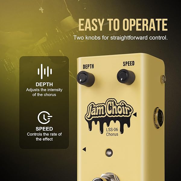Pedale effetto Chorus – Stile Crystal Bucket-Brigade, True Bypass, Ampia gamma tonale dal classico al profondo, Design compatto JAM CHOIR (Chorus) - 3