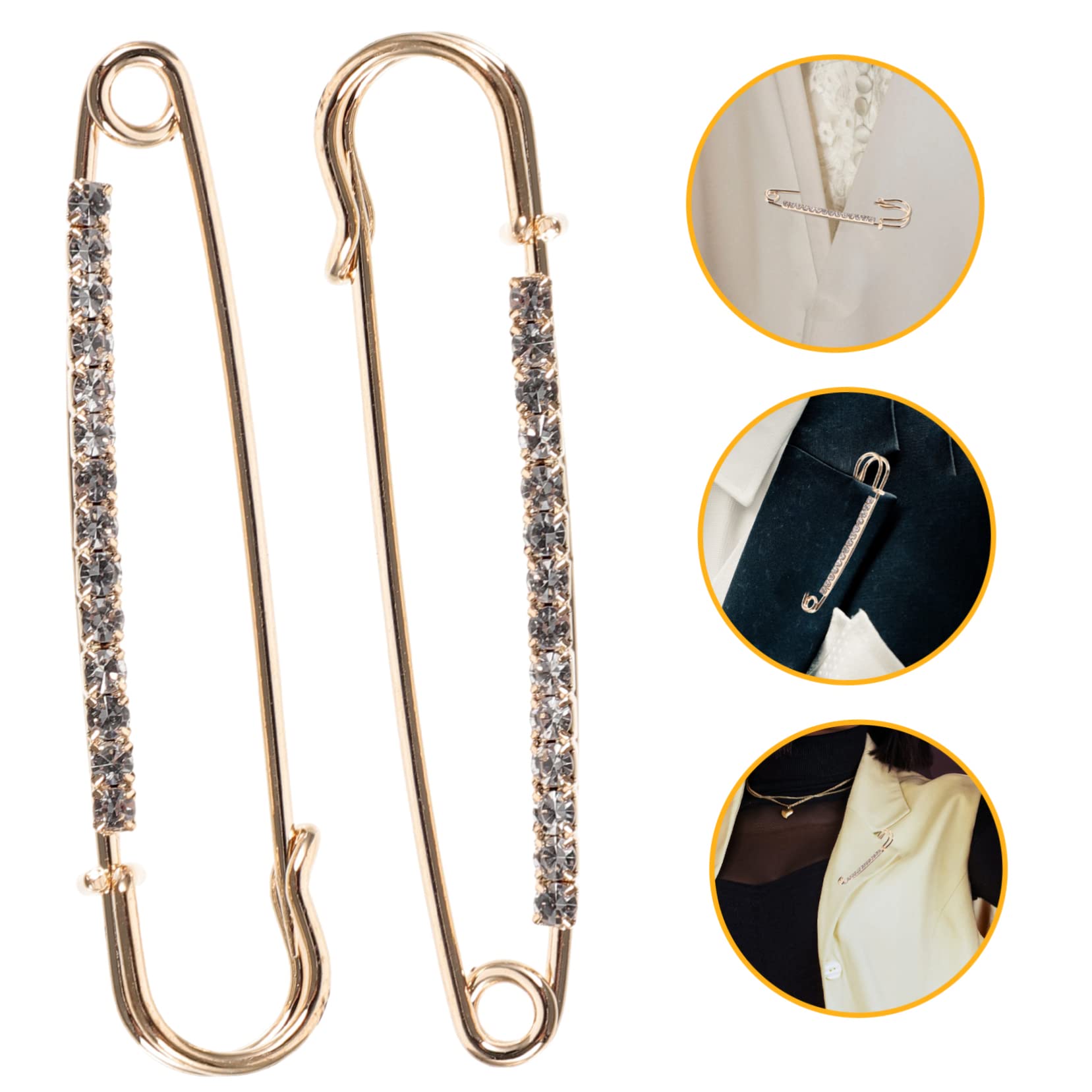 VILLCASE 48stücke Strass Sicherheitsnadeln Elegante Broschen Für Kleidung Bastelprojekte Und Festlichkeiten Robuste Und Zuverlässige Anstecknadeln Vielseitig Einsetzbar