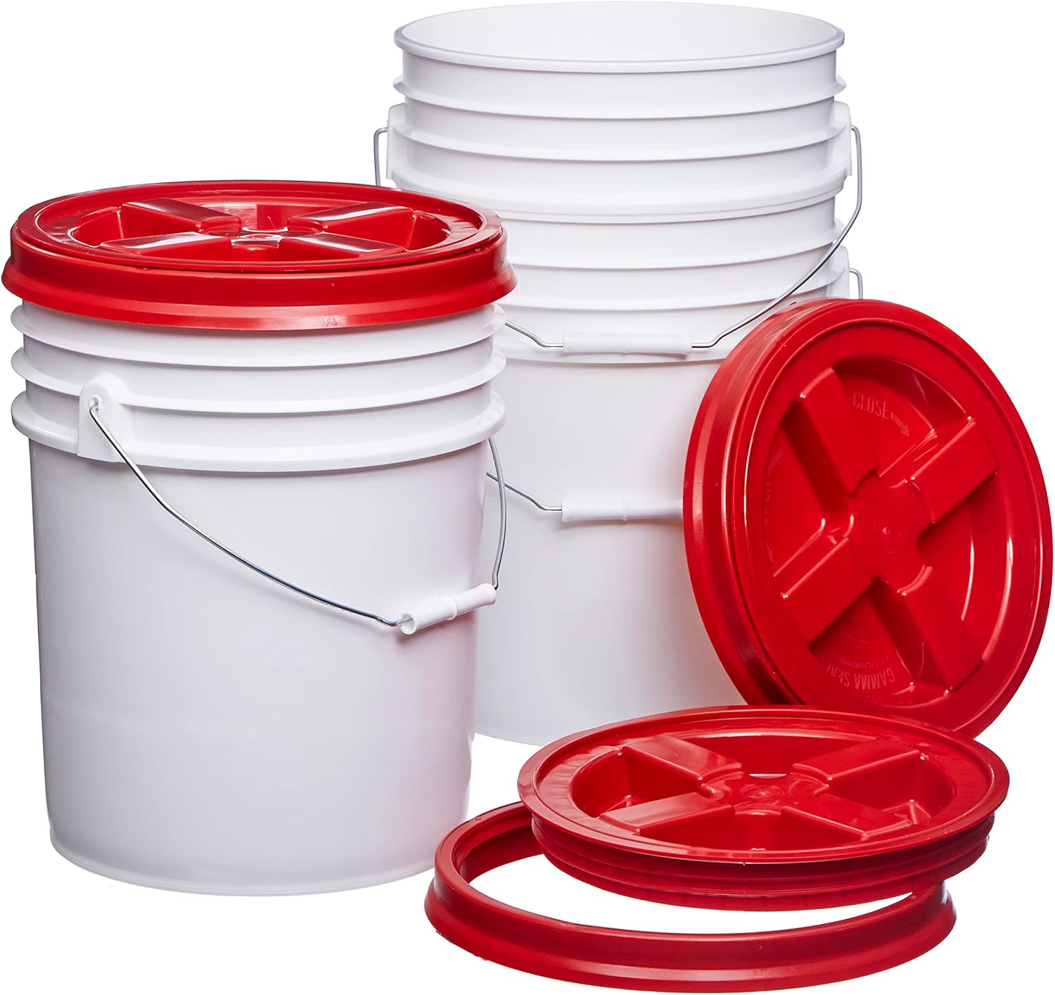 Consolidated Plastics 5 Gallon White Food Grade Buckets