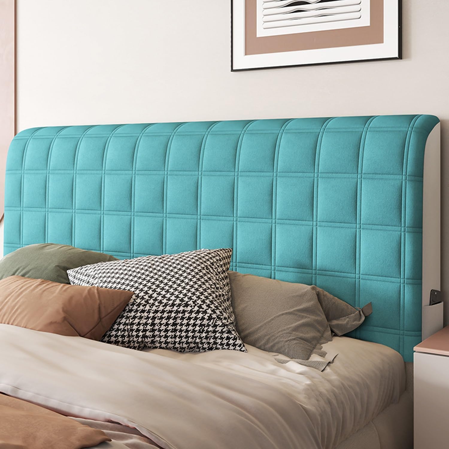 Copertura Testiera Letto Matrimoniale Copritestata Letto Tessuto Elastico | Lavabile Velluto Fodere Per Testata Letto Imbottita Copri Testiera Letto