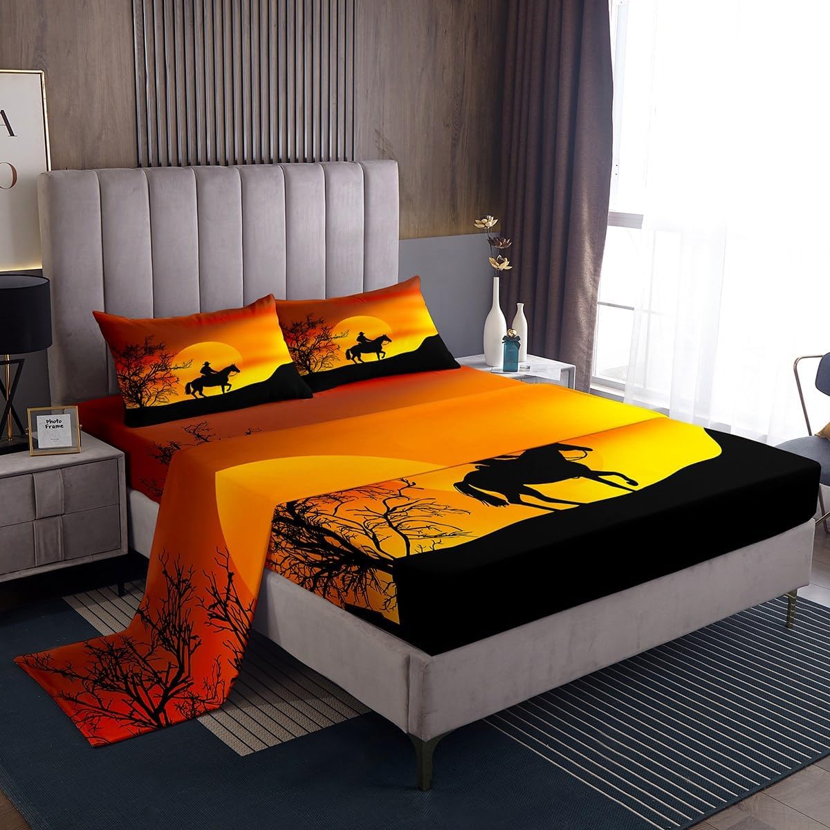 Erosebridal Wooden Windmill Bed Sheets Set Queen, Stone Mill Sheet Set for Kids, Holland Building European Rural Structure Sheets, Grain Bread Millstones Wheat Vintage Architecture Bed Set