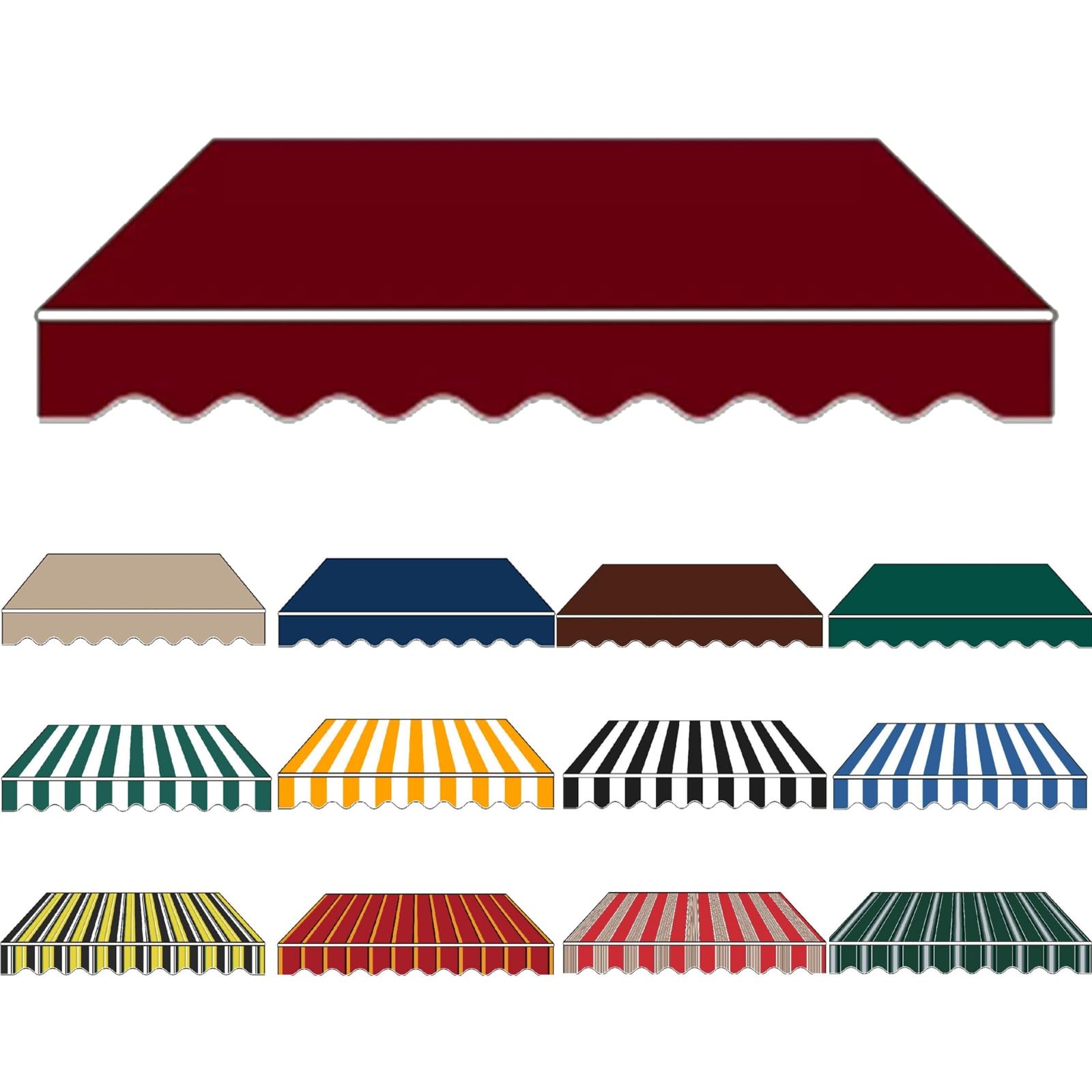 Mshgsku Retractable Patio Awning Replacement Fabricdurableoxford Cloth Sun Shade Cover Various Sizes & Colors For Courtyards No Frame Needed Weatherresistant Tarpaulin.