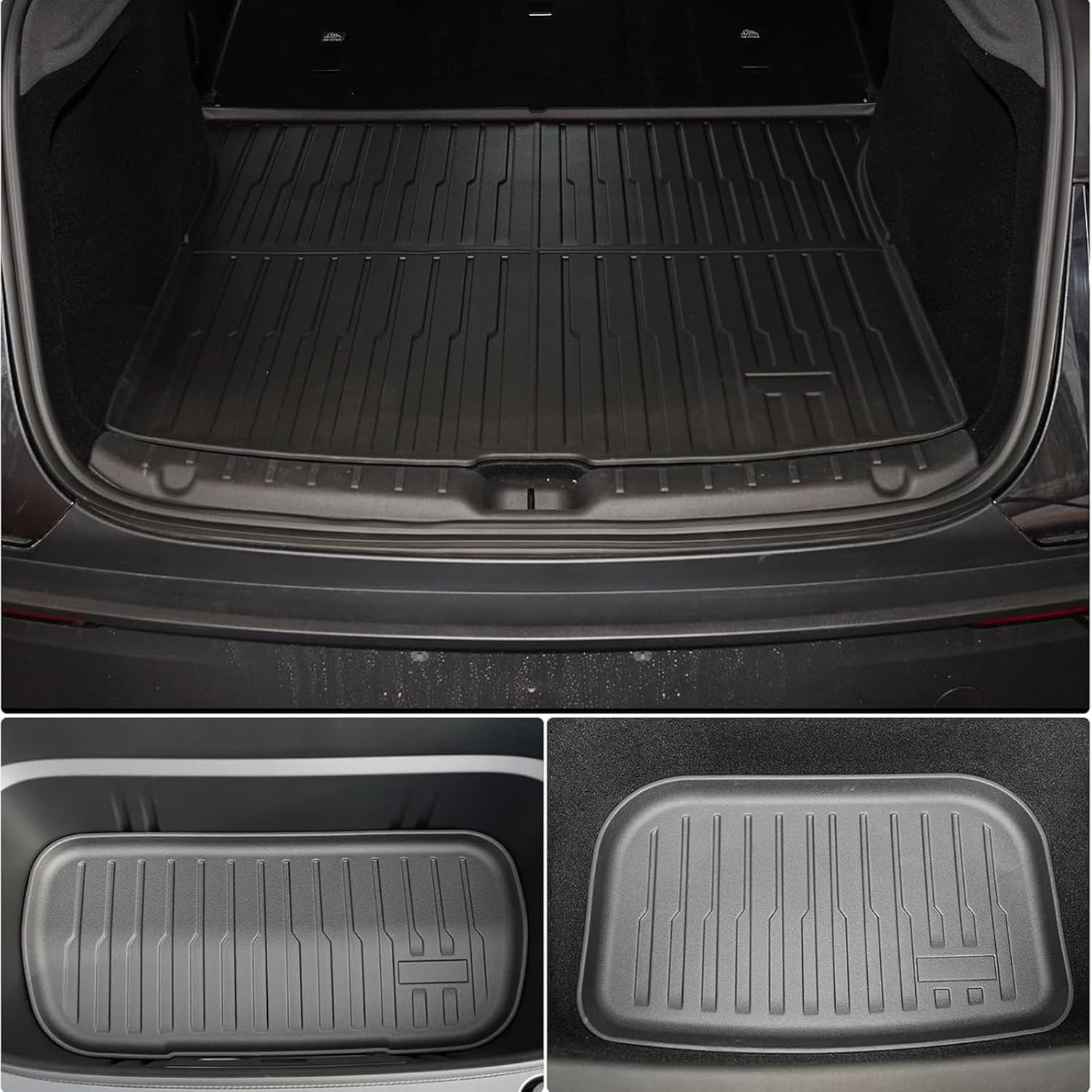 Floor Mats for 3 2024 Anti-Slip Front & Rear Trunk Mats Cargo Liner Automotive Interior Accessories
