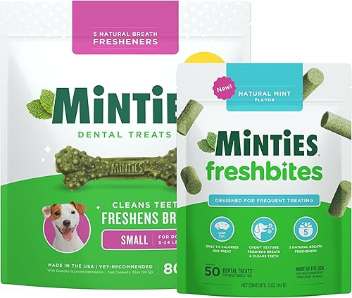 Miniatura 13 de Minties VetIQ - Golosinas dentales para perros, masticables dentales para perros pequeños/pequeños (menos de 40 libras), 40