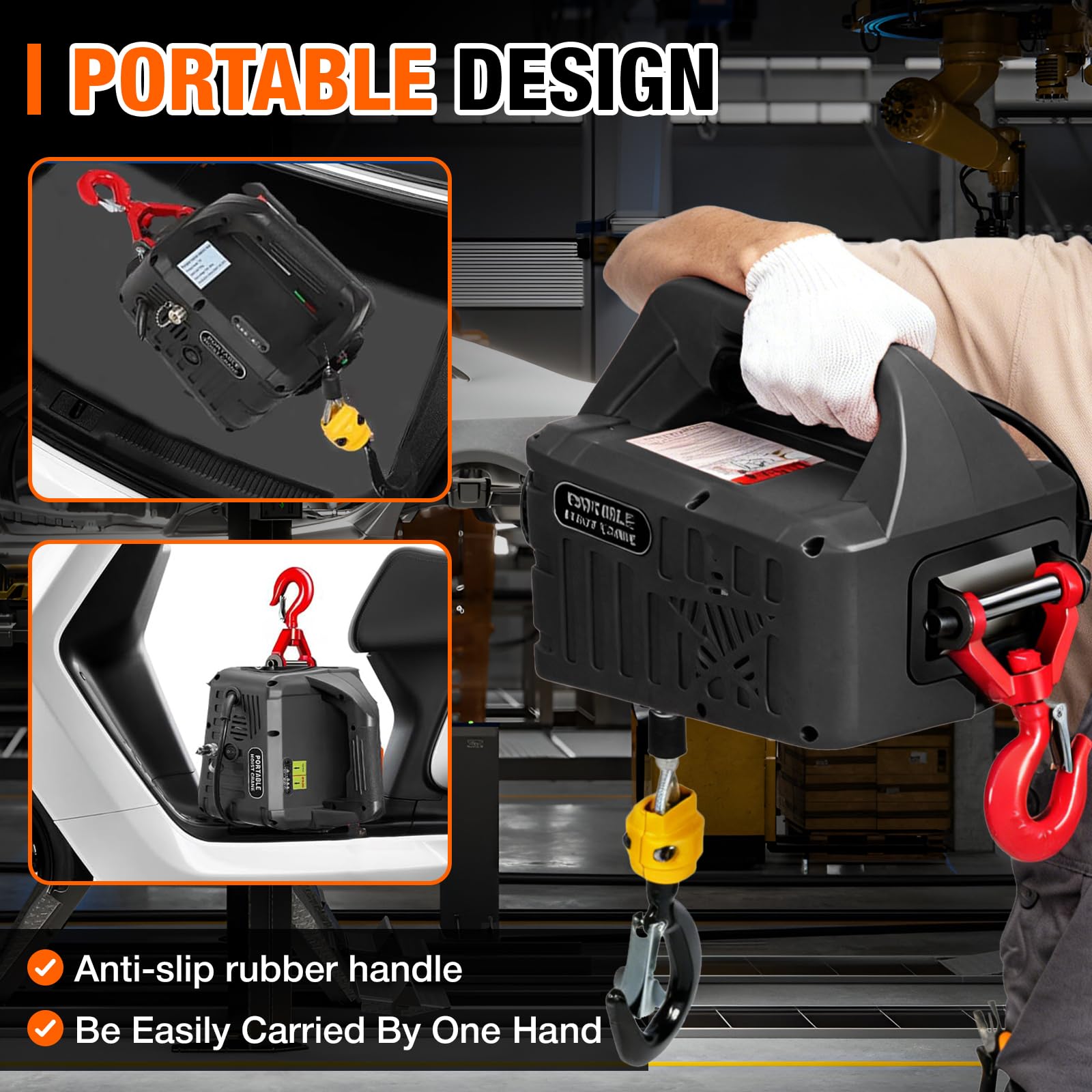 3-in-1 Electric Hoist - 2200lb Capacity -6