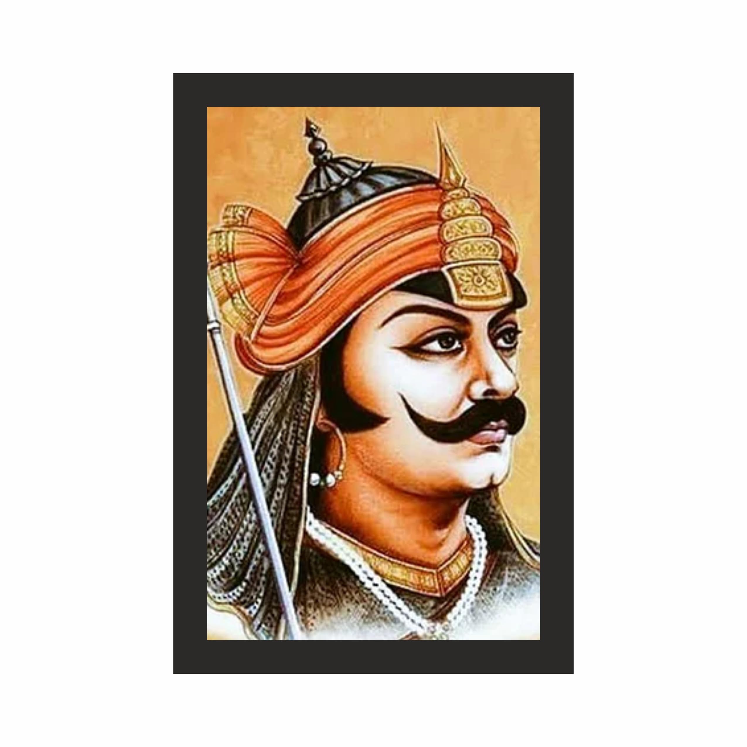 Royal Rajput Warrior Portrait Wall Art – view 3