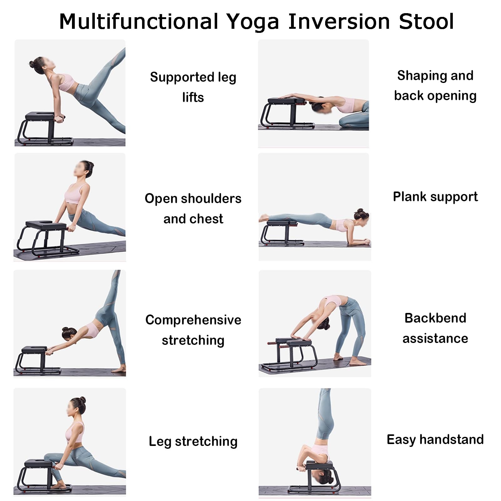 Sedia For Inversione For Yoga, Sgabello For Verticale Sulla Testa For Trainer For Piedi, Panca For Verticale For Yoga, Sgabello A Forma Di U Con Maniglie