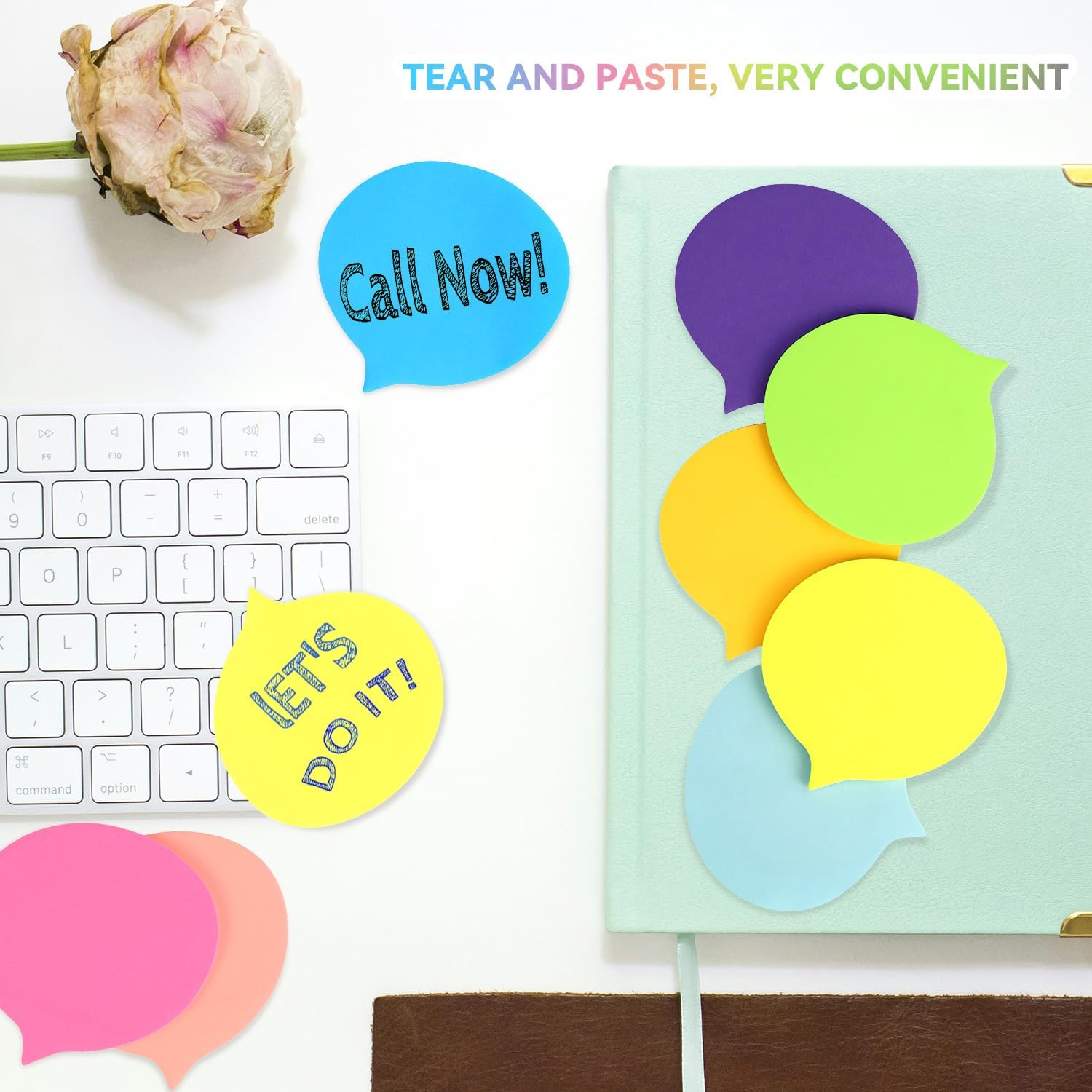 240 Sheets 8 Pads Adorable Bubble Shaped Sticky Notes 2.7 Inch Bright Colors Self-Stick Pads Multiple Colors Sticky Notes, Strong Adhesive - Image 6