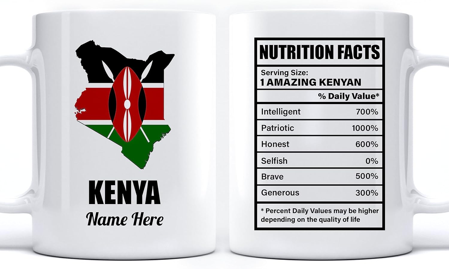 kobalo Kenya Coffee Mug Pride Flag of the Country Travel