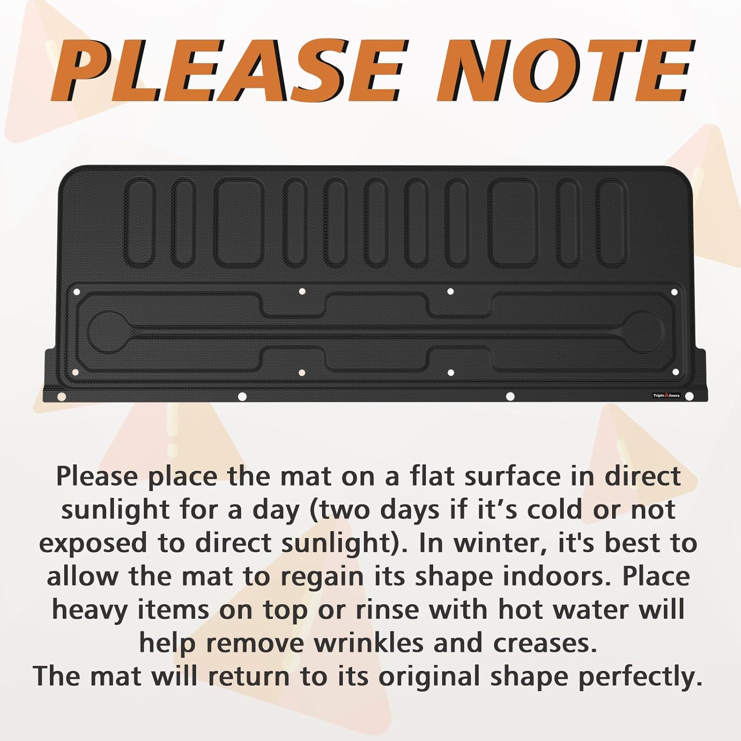 triplealiners truck mat compatible with 2007-2021 toyota tundra accessories, tailgate mat custom fit all weather protection pickup liner, not fit drop-in liners 4) tundra | 07-21 | tailgate mat