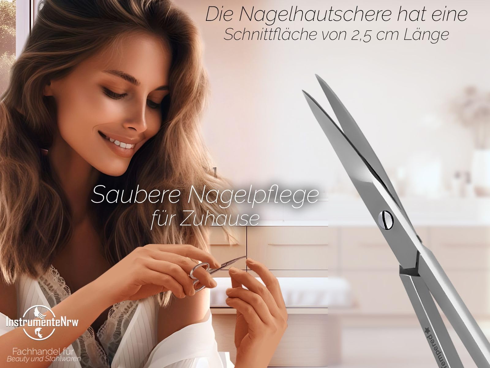 Profi Nagelscheren-Set - Hautschere Gebogen - Kombi Set für Finger und Fußnägel